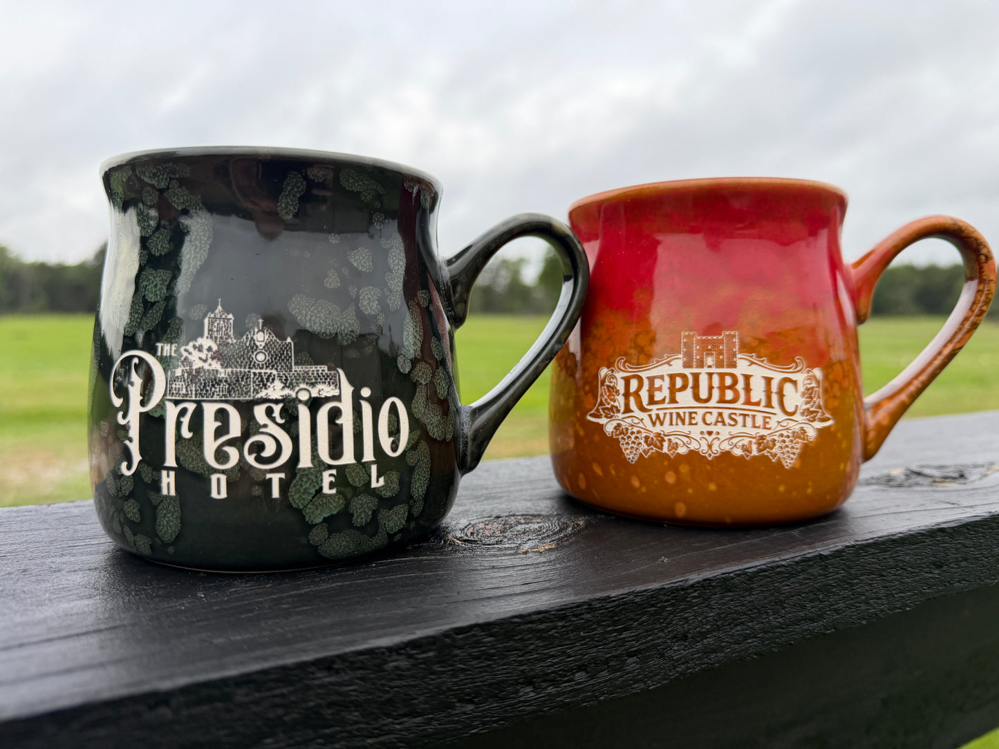 Custom Sand-Carved Reactive Glaze Mug – 16 oz