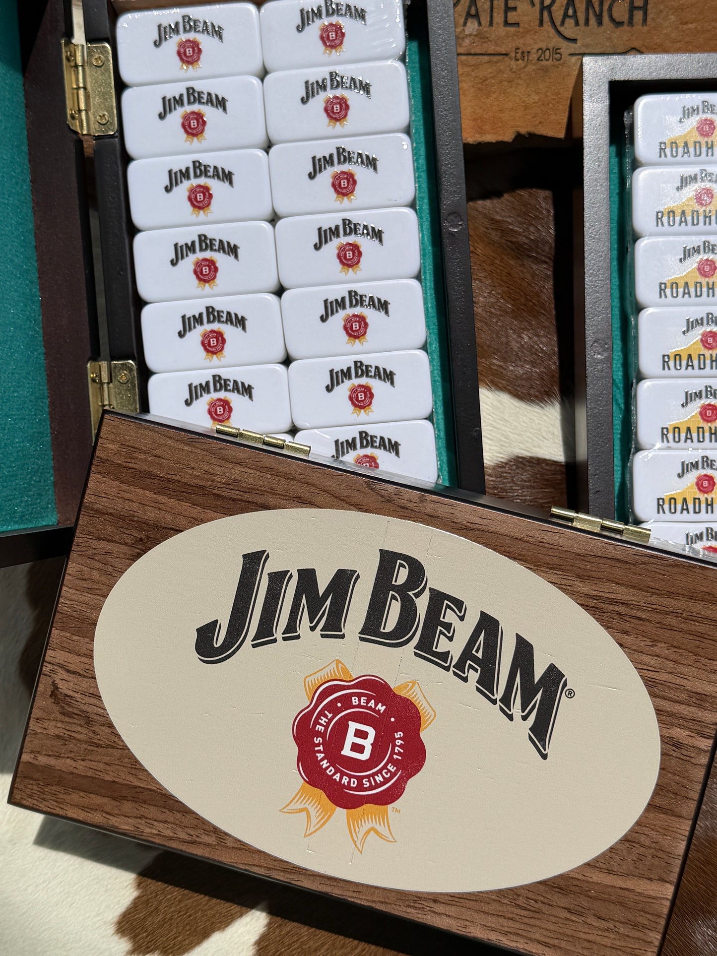 Custom Hunting Lodge Dominoes Set – Personalized UV-Printed Dominos in Premium Gift Box
