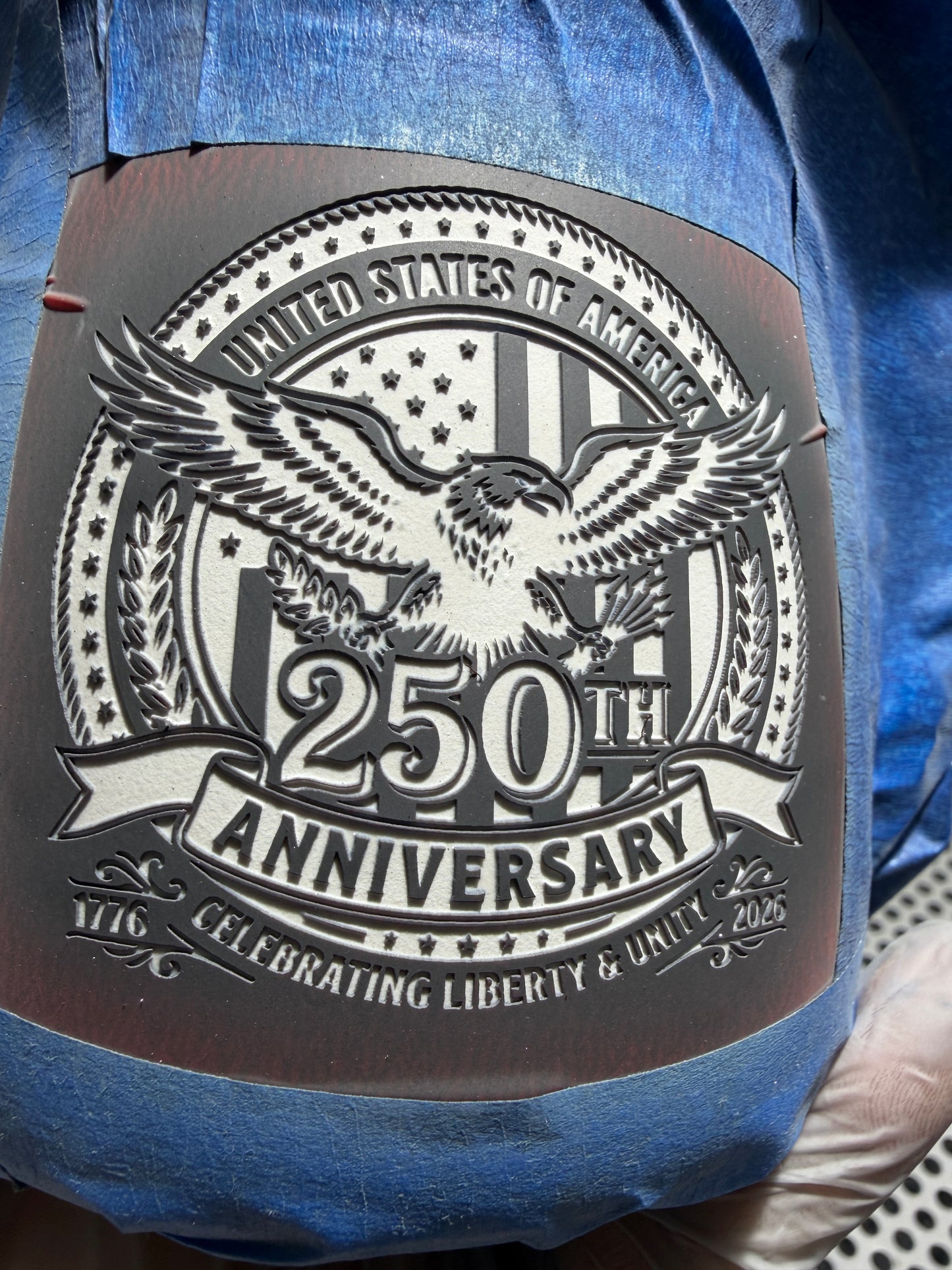 250th Anniversary Mug - Sand-carved 16 oz Glaze Mug
