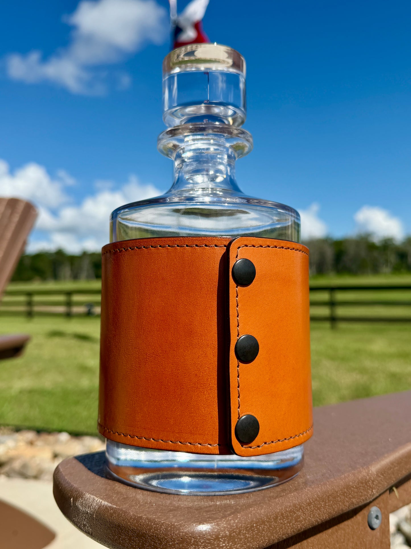 Leather Wrapped Whiskey Decanter