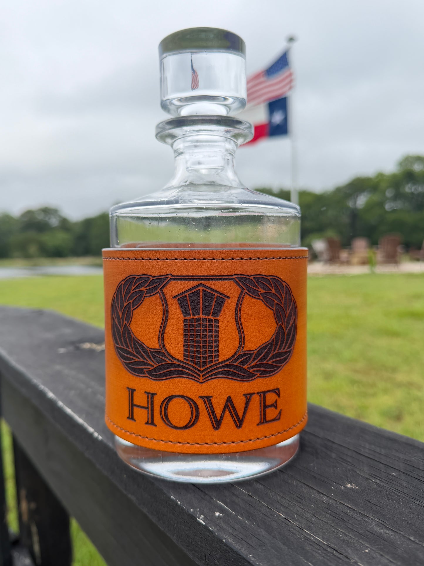 Leather Wrapped Whiskey Decanter
