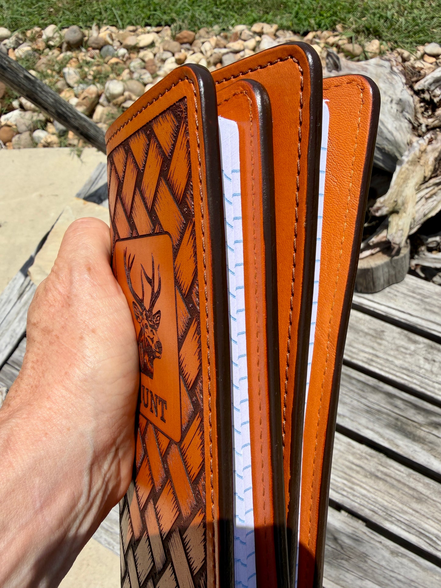 Custom Leather Tally Book