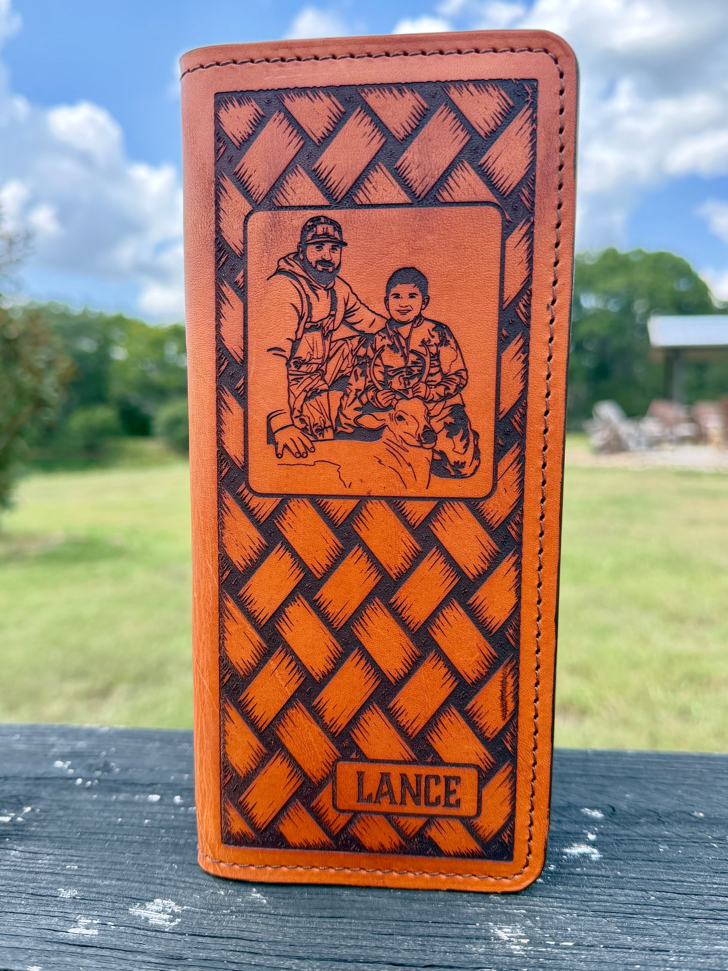 Custom Leather Tally Book