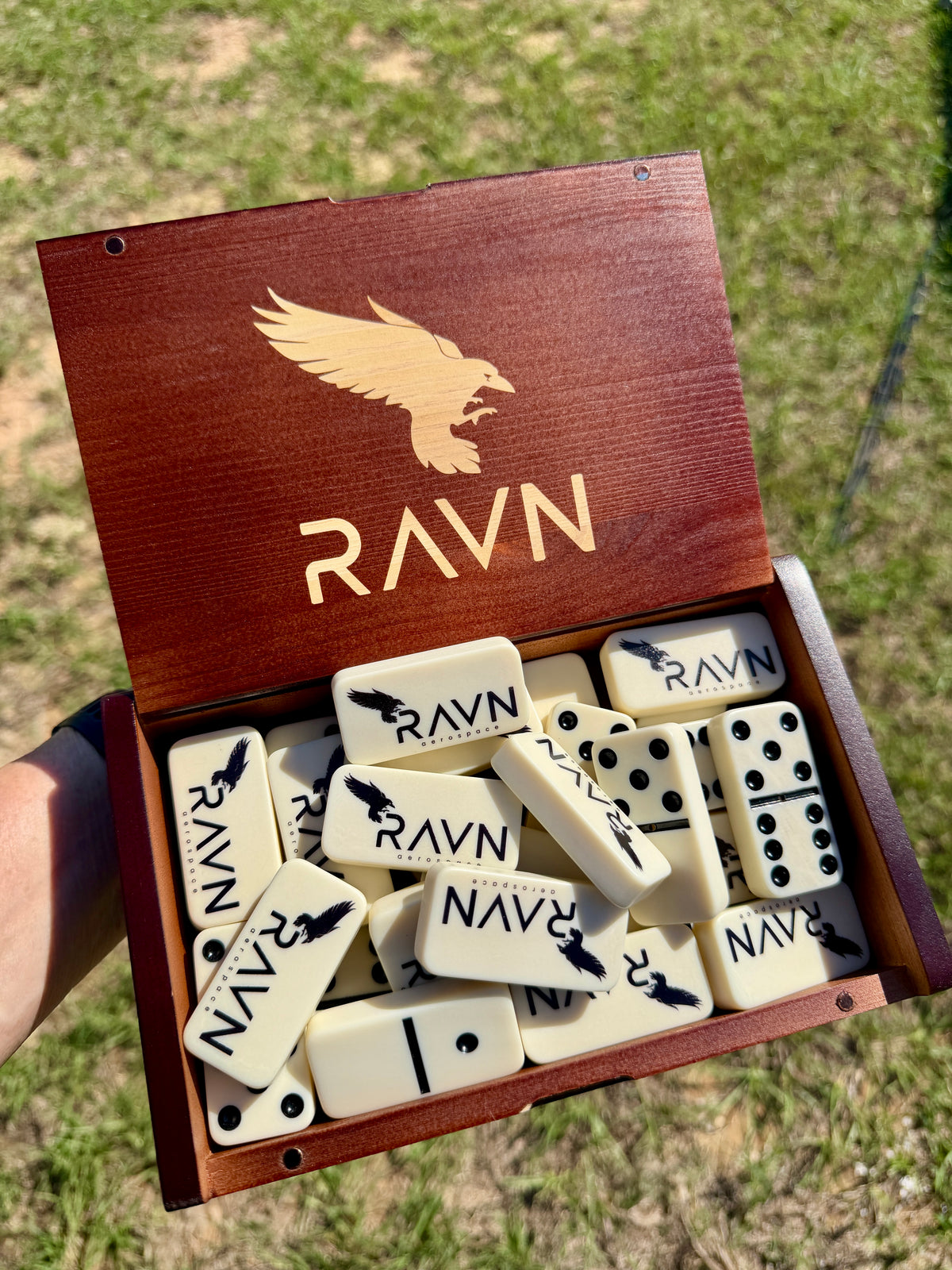 Custom Hunting Lodge Dominoes Set – Personalized UV-Printed Dominos in Premium Gift Box