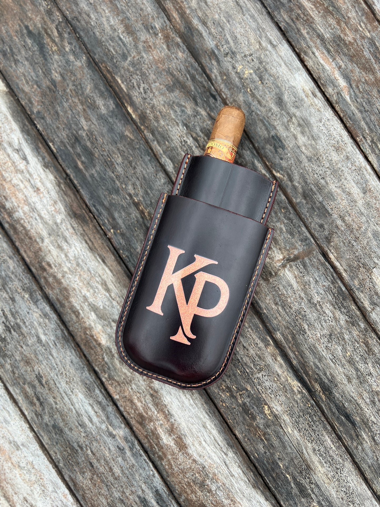 Leather UV-Printed Cigar Holder – 2 or 3 Cigar Capacity