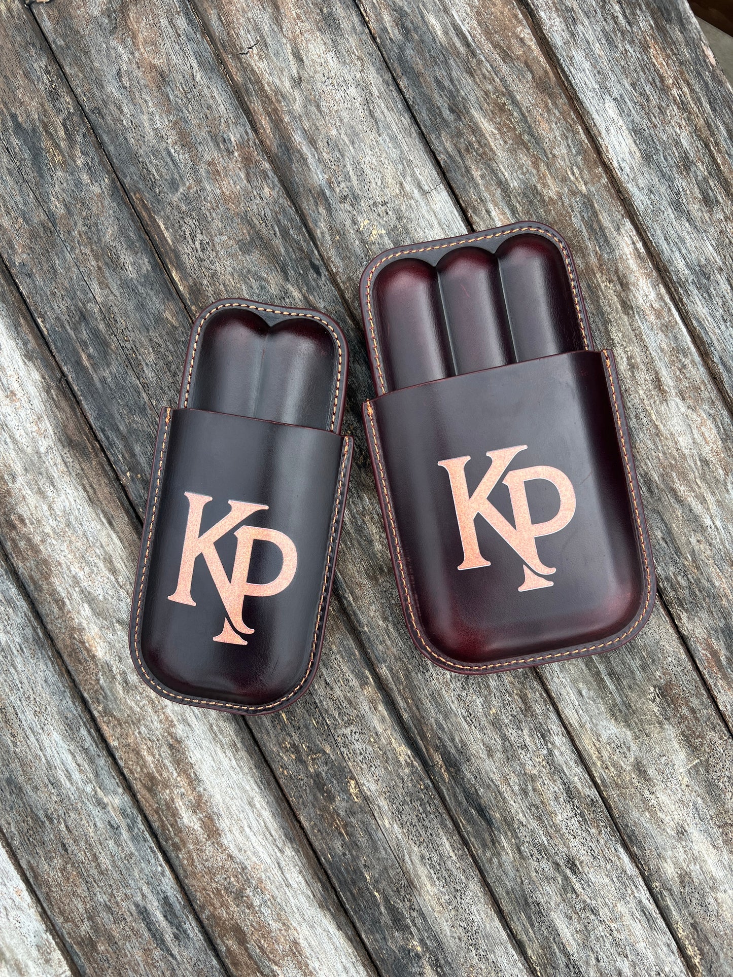 Leather UV-Printed Cigar Holder – 2 or 3 Cigar Capacity