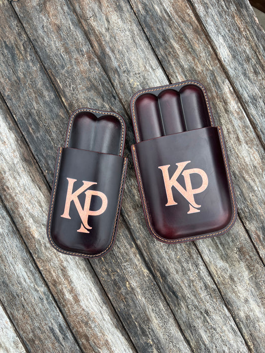 Leather UV-Printed Cigar Holder – 2 or 3 Cigar Capacity