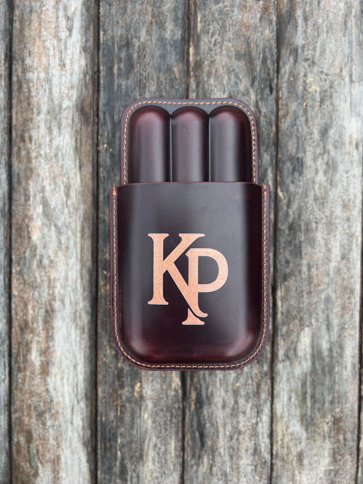 Leather UV-Printed Cigar Holder – 2 or 3 Cigar Capacity