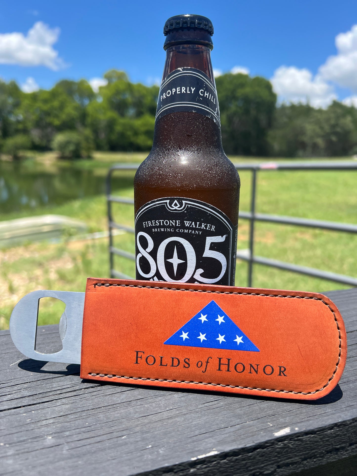 Leather-Handled Stainless Steel Bottle Opener