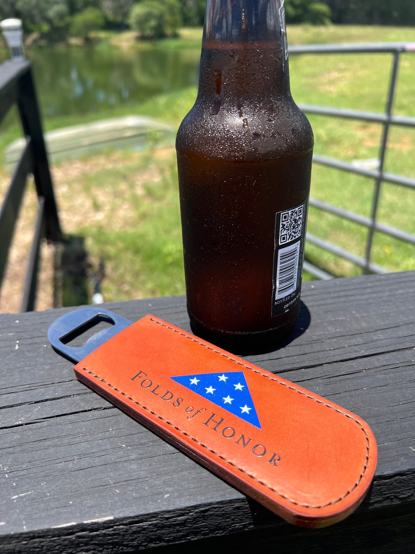Leather-Handled Stainless Steel Bottle Opener