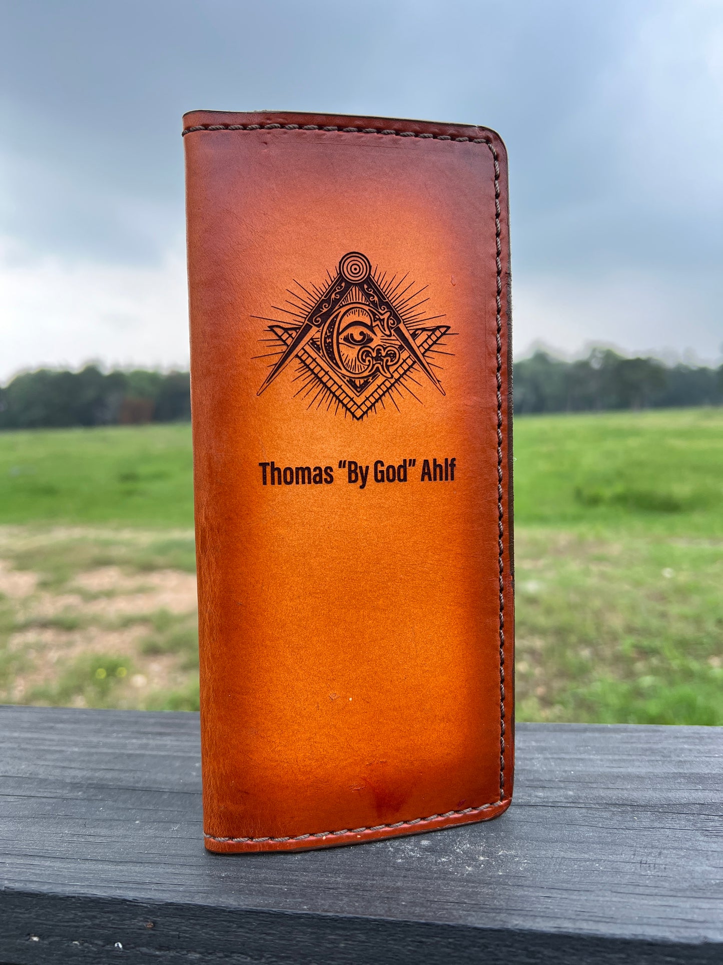 Handcrafted Tally Book Cover Custom Engraved