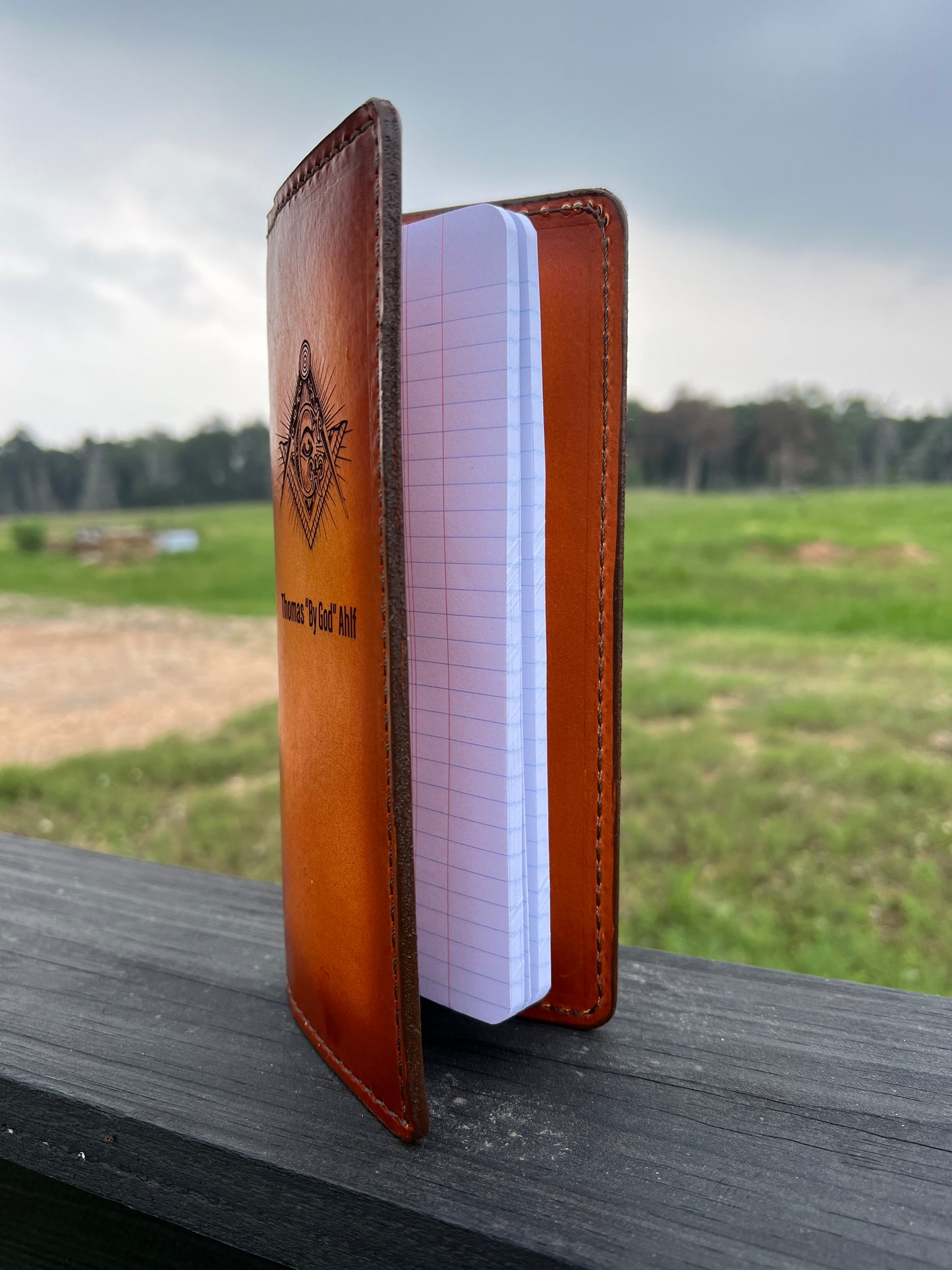 Handcrafted Tally Book Cover Custom Engraved