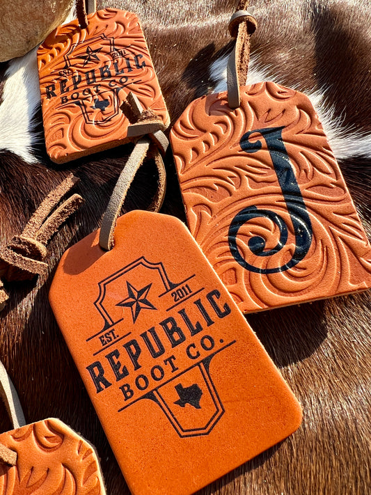 Bridle Leather Luggage Tag / Stocking Tag
