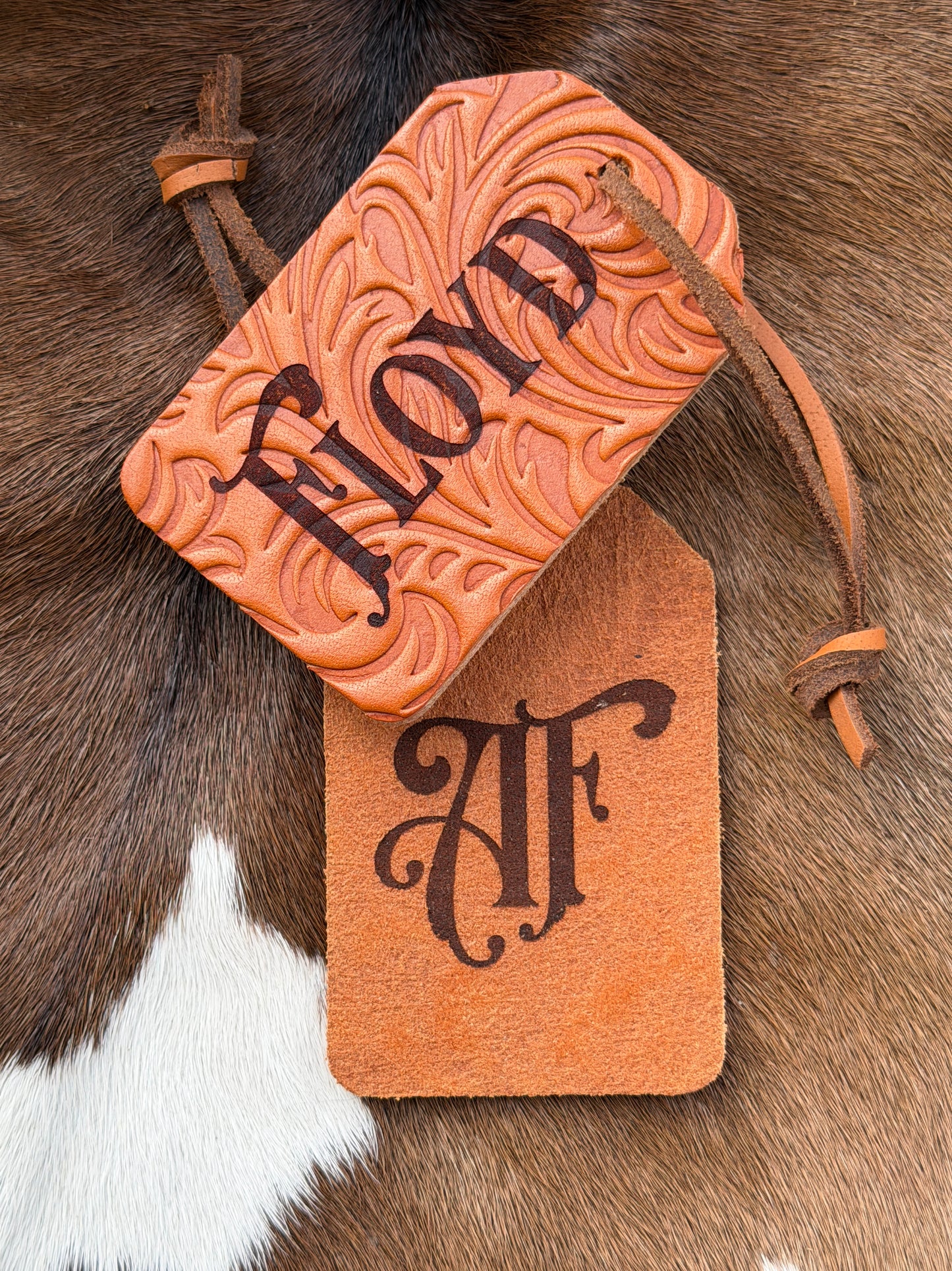 Bridle Leather Luggage Tag / Stocking Tag