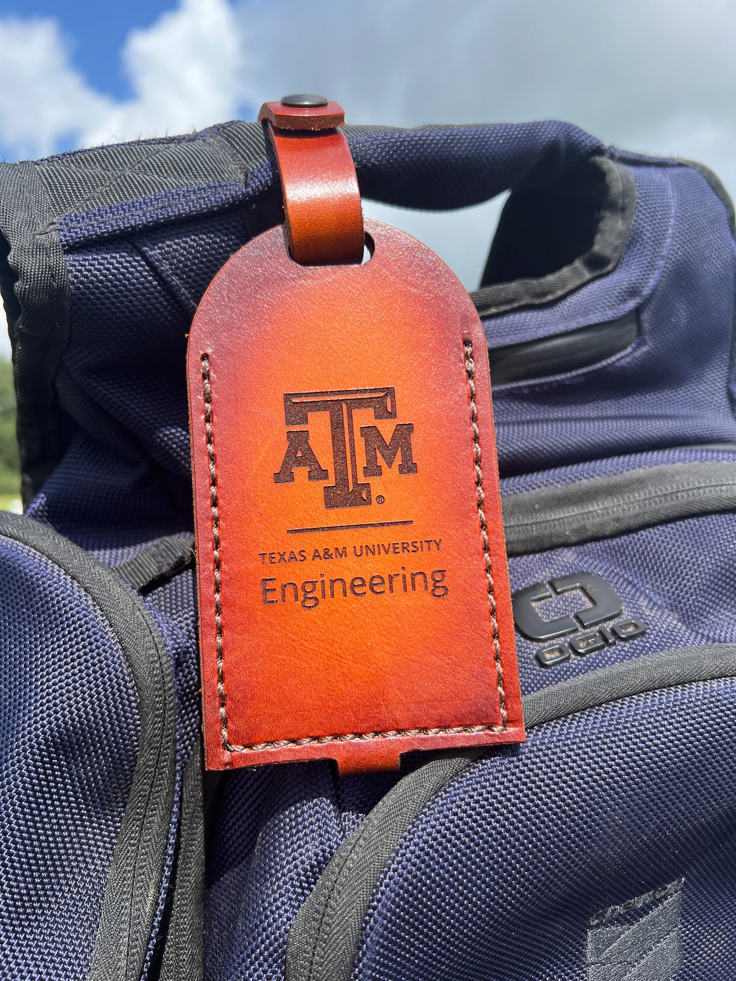 Your Logo + Our Leather - The Flyer Leather Luggage Tag