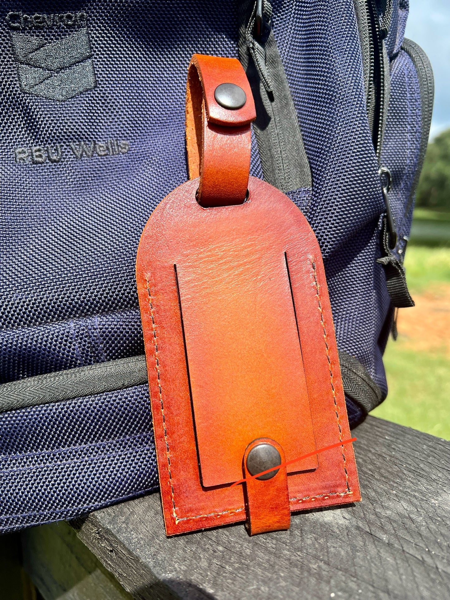 Your Logo + Our Leather - The Flyer Leather Luggage Tag