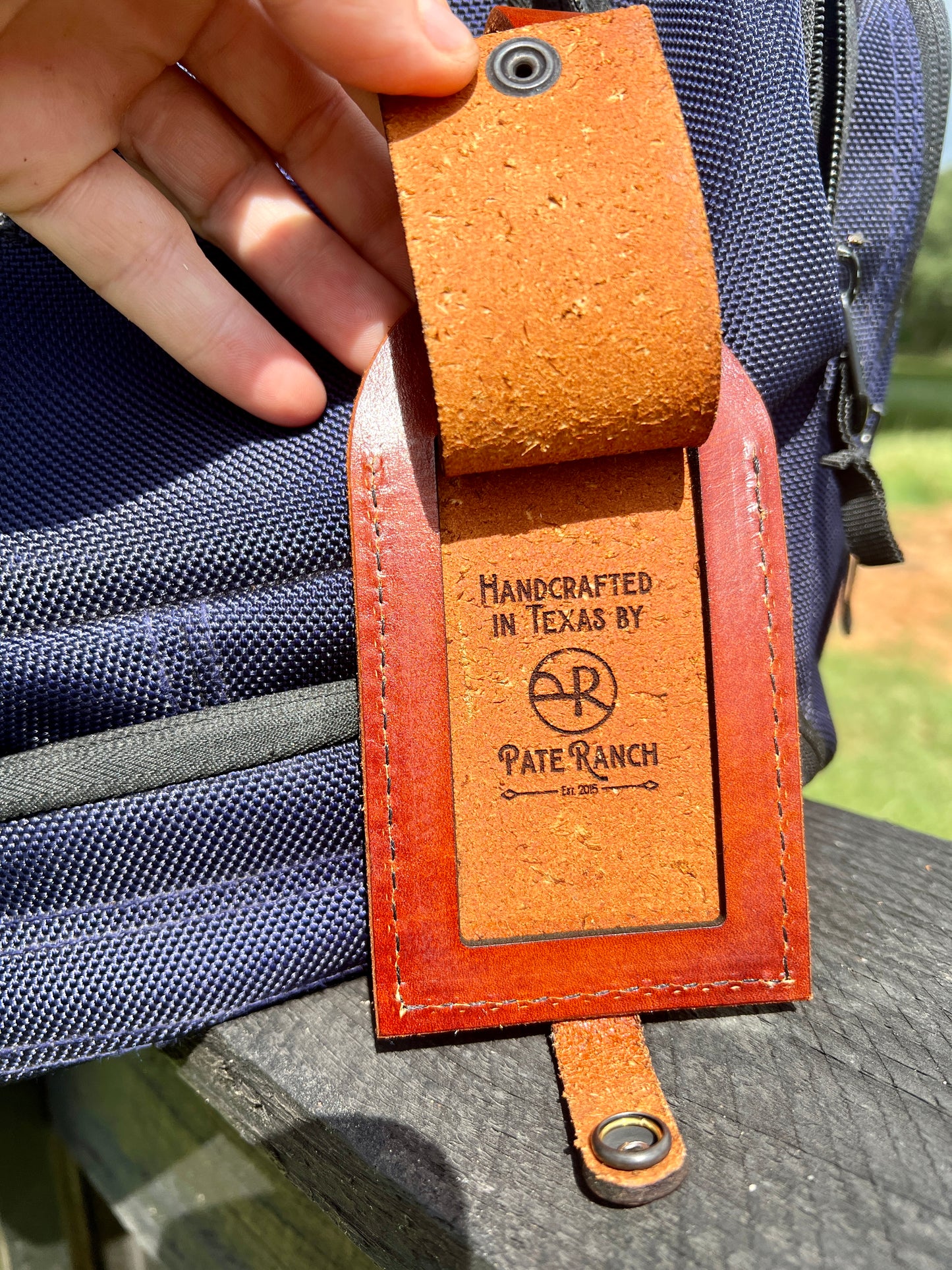 Your Logo + Our Leather - The Flyer Leather Luggage Tag