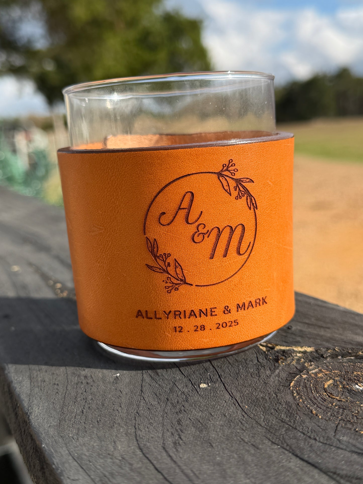 Leather Wrapped Bourbon Glasses