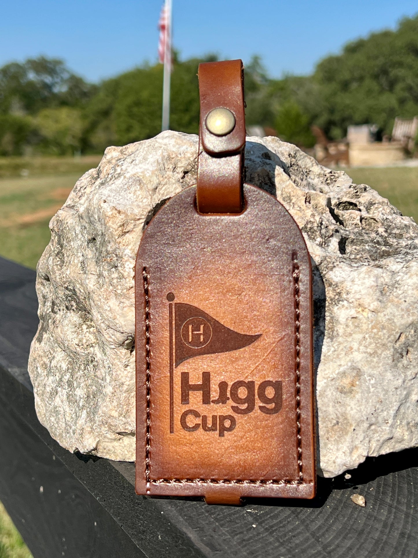 Your Logo + Our Leather - The Flyer Leather Luggage Tag