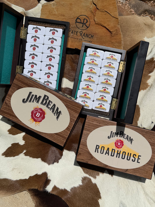 Custom Hunting Lodge Dominoes Set – Personalized UV-Printed Dominos in Premium Gift Box