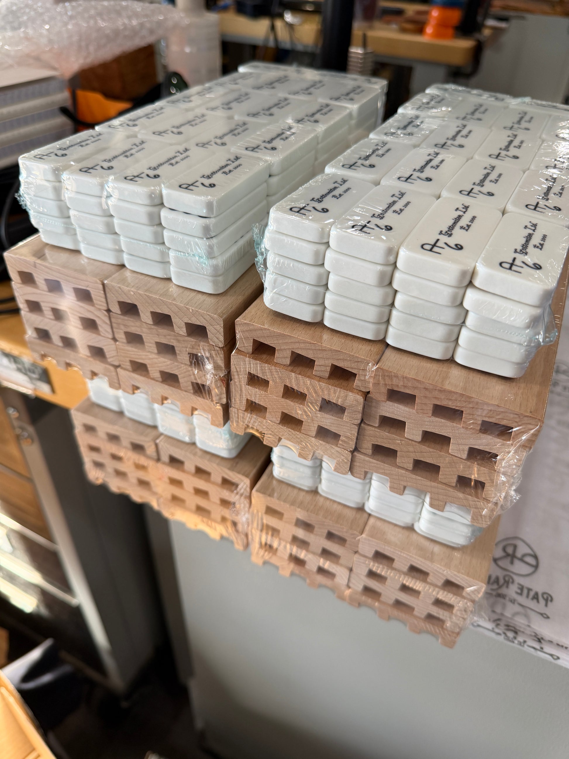 Stack of building bricks 