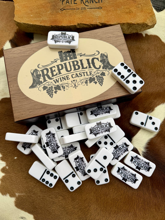 Custom Hunting Lodge Domino Set – Personalized UV-Printed Dominos in Premium Gift Box