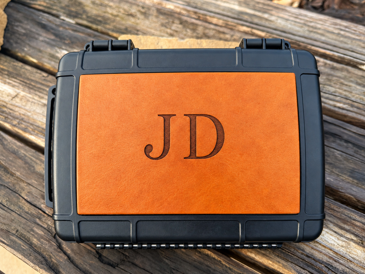 Personalized Leather Cigar Travel Case | 10 oz Bridle Leather