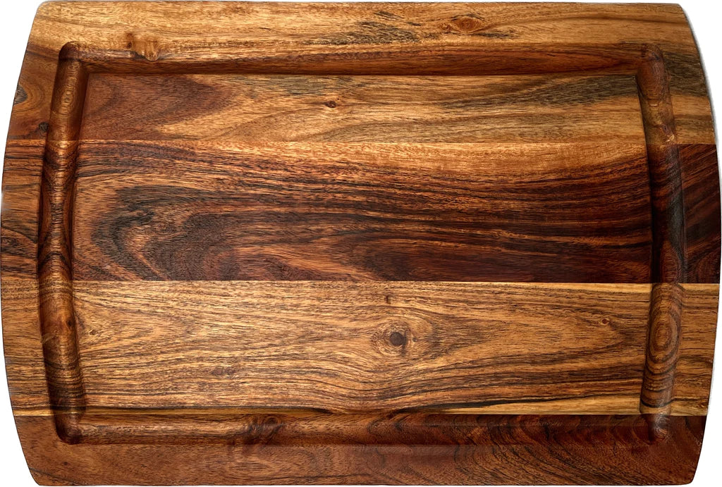 Large Organic Hardwood Acacia Cutting Board w/ Juice groove - 18"