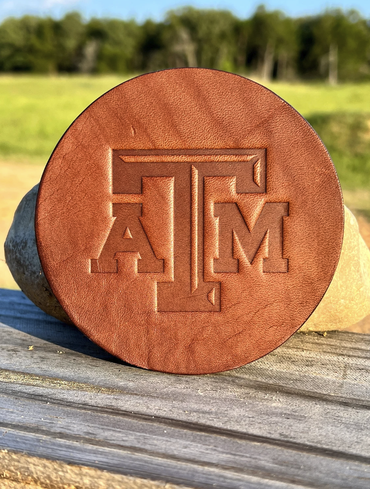 Bridle Leather Coasters - 4.5" - Sold Individually