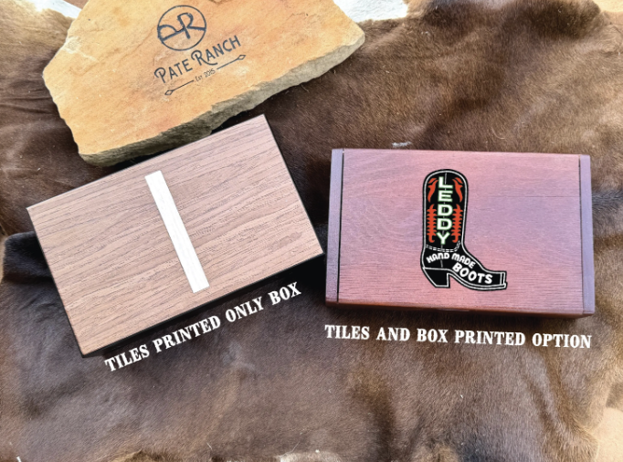 Custom Hunting Lodge Dominoes Set – Personalized UV-Printed Dominos in Premium Gift Box