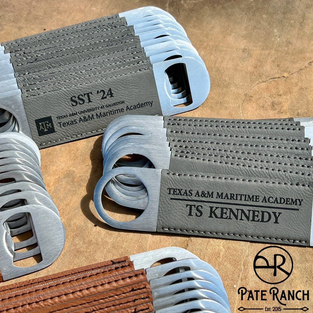 Custom Leather - Wrapped Bottle Openers - PateRanchCreations
