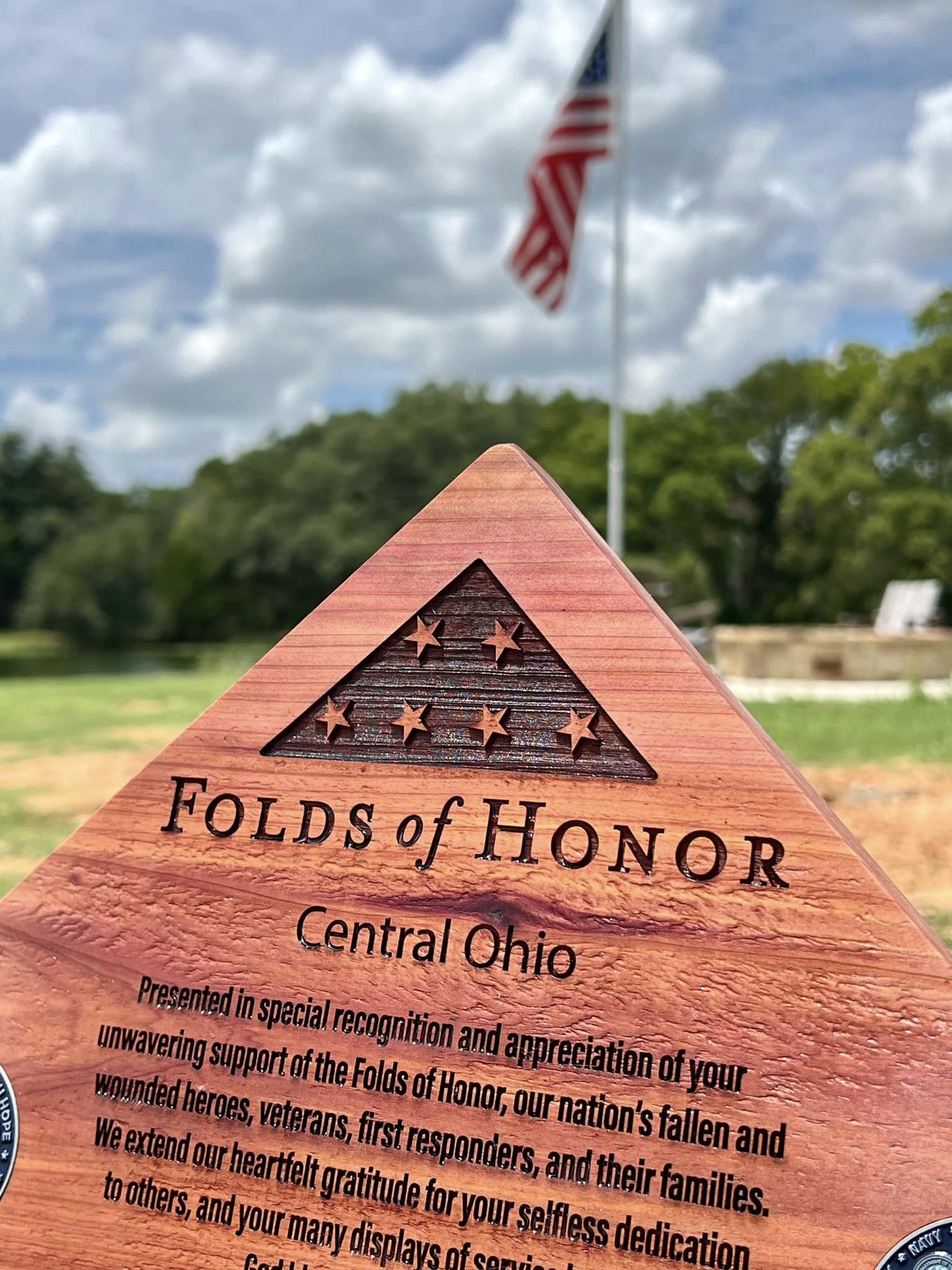 Folded Flag Triangle Award - PateRanchCreations