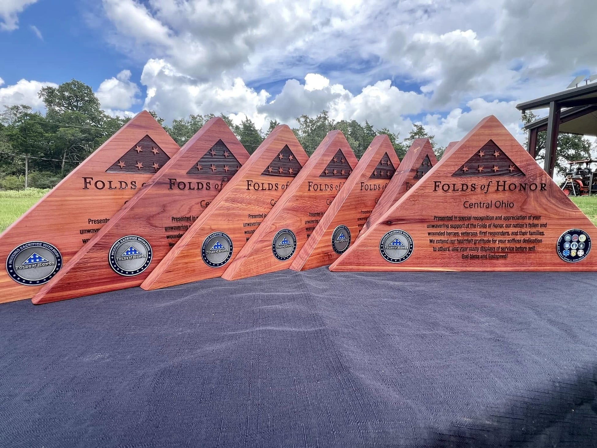 Folded Flag Triangle Award - PateRanchCreations