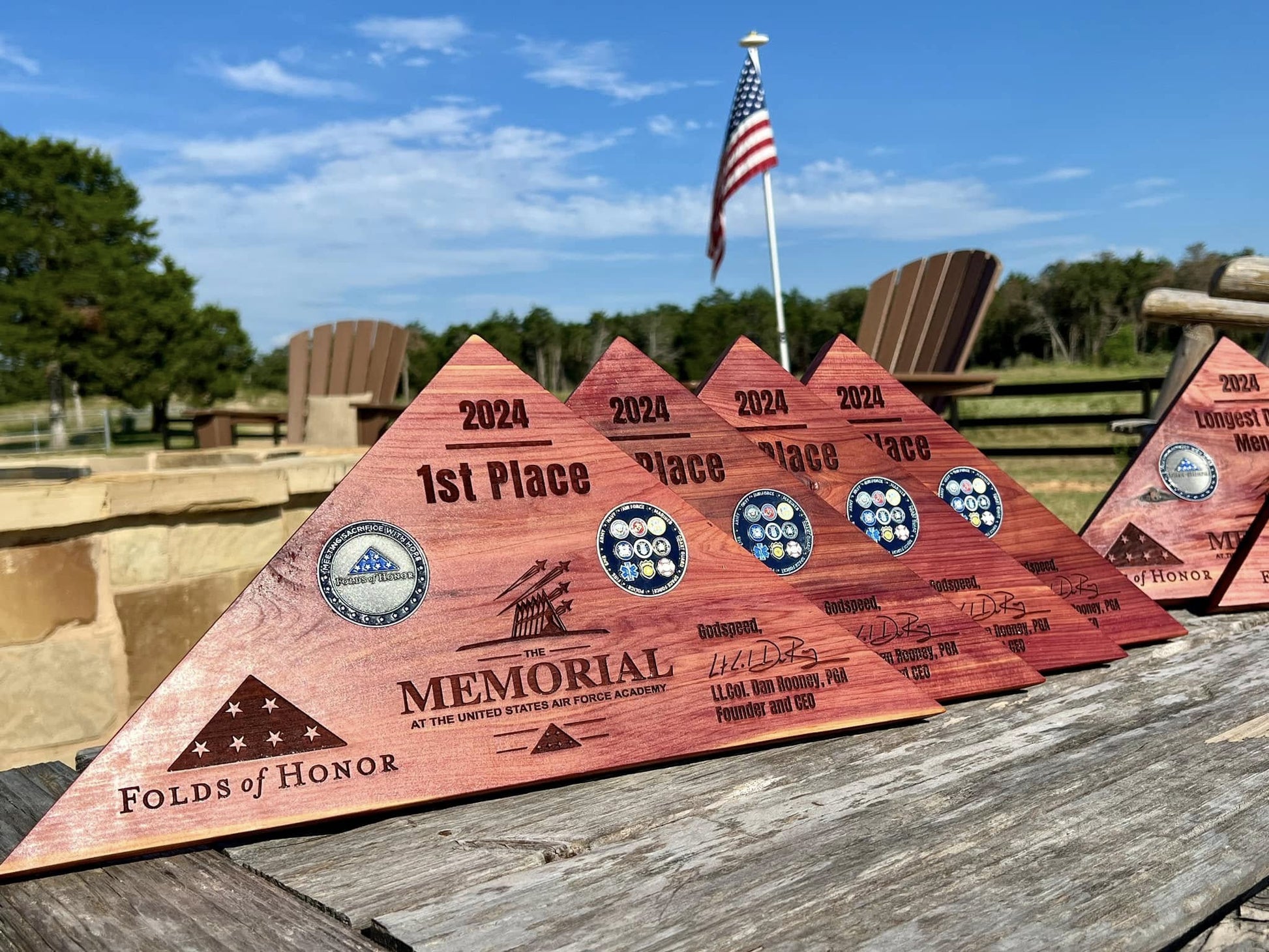 Folded Flag Triangle Award - PateRanchCreations