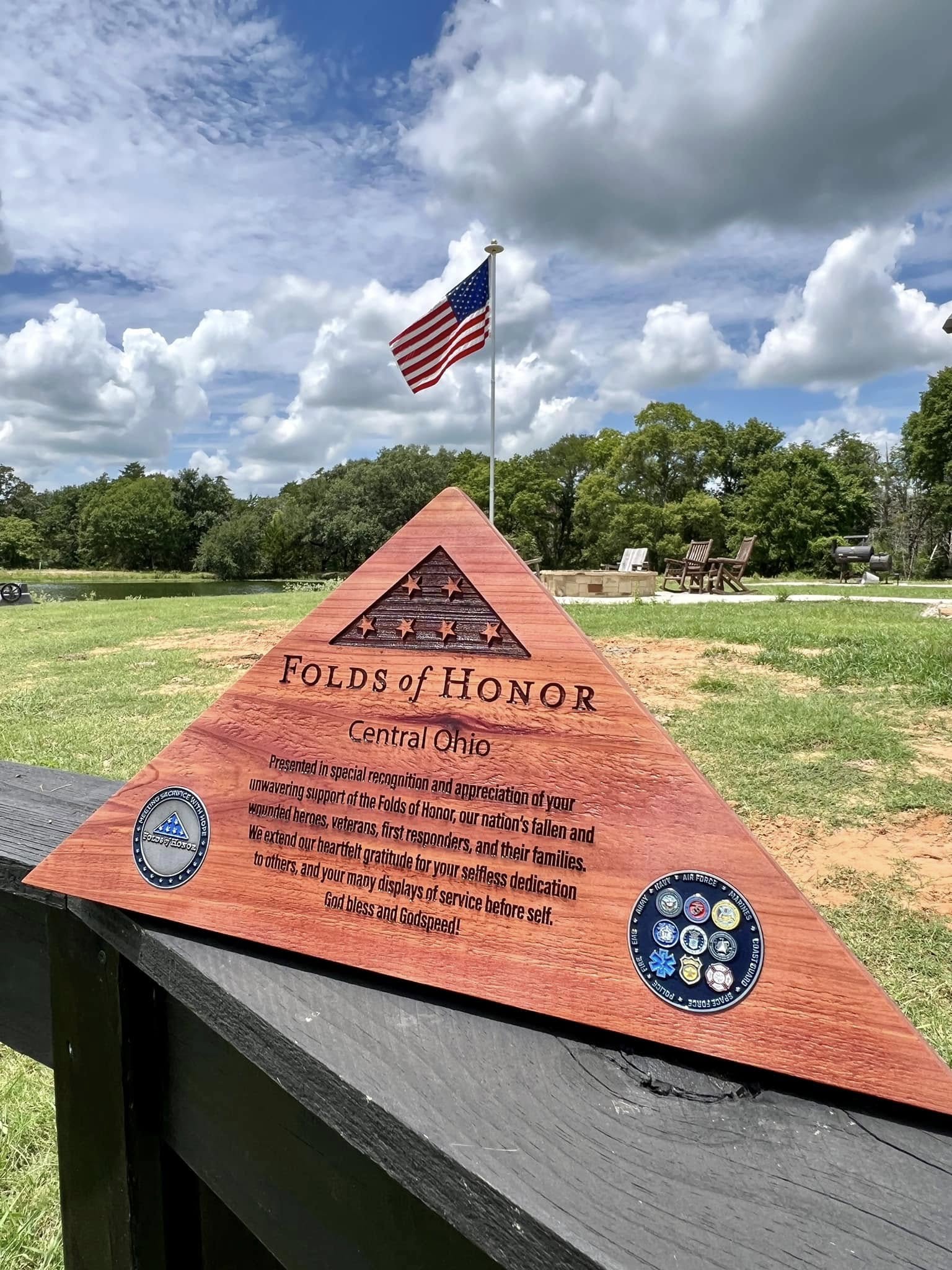 Folded Flag Triangle Award - PateRanchCreations