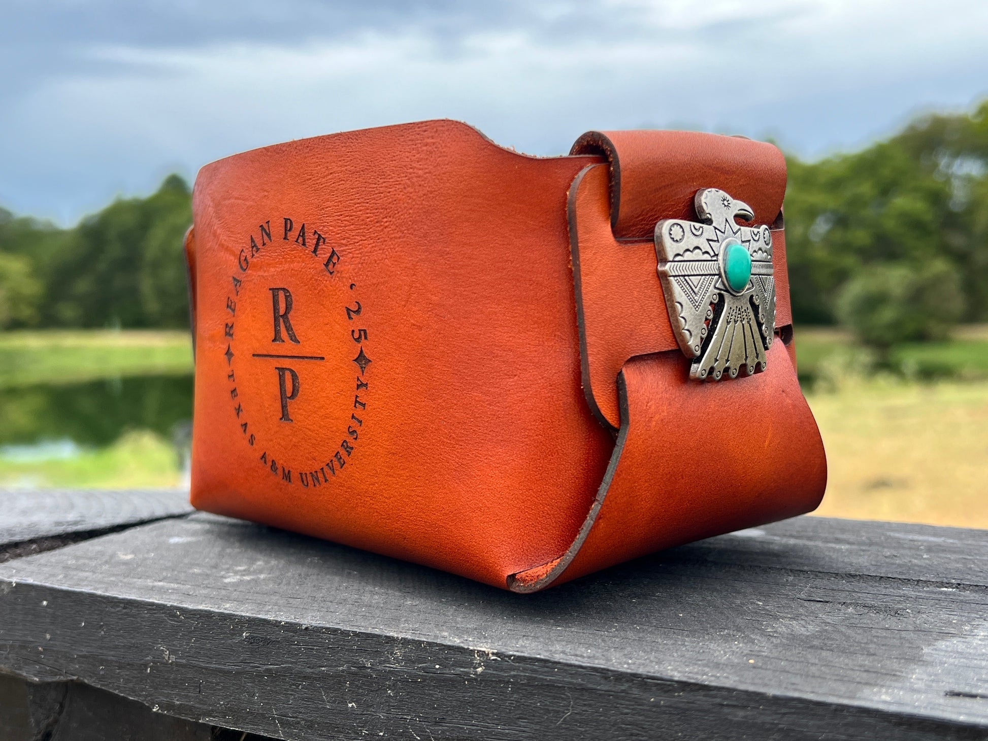 Leather Catch All - Leather Bucket - PateRanchCreations