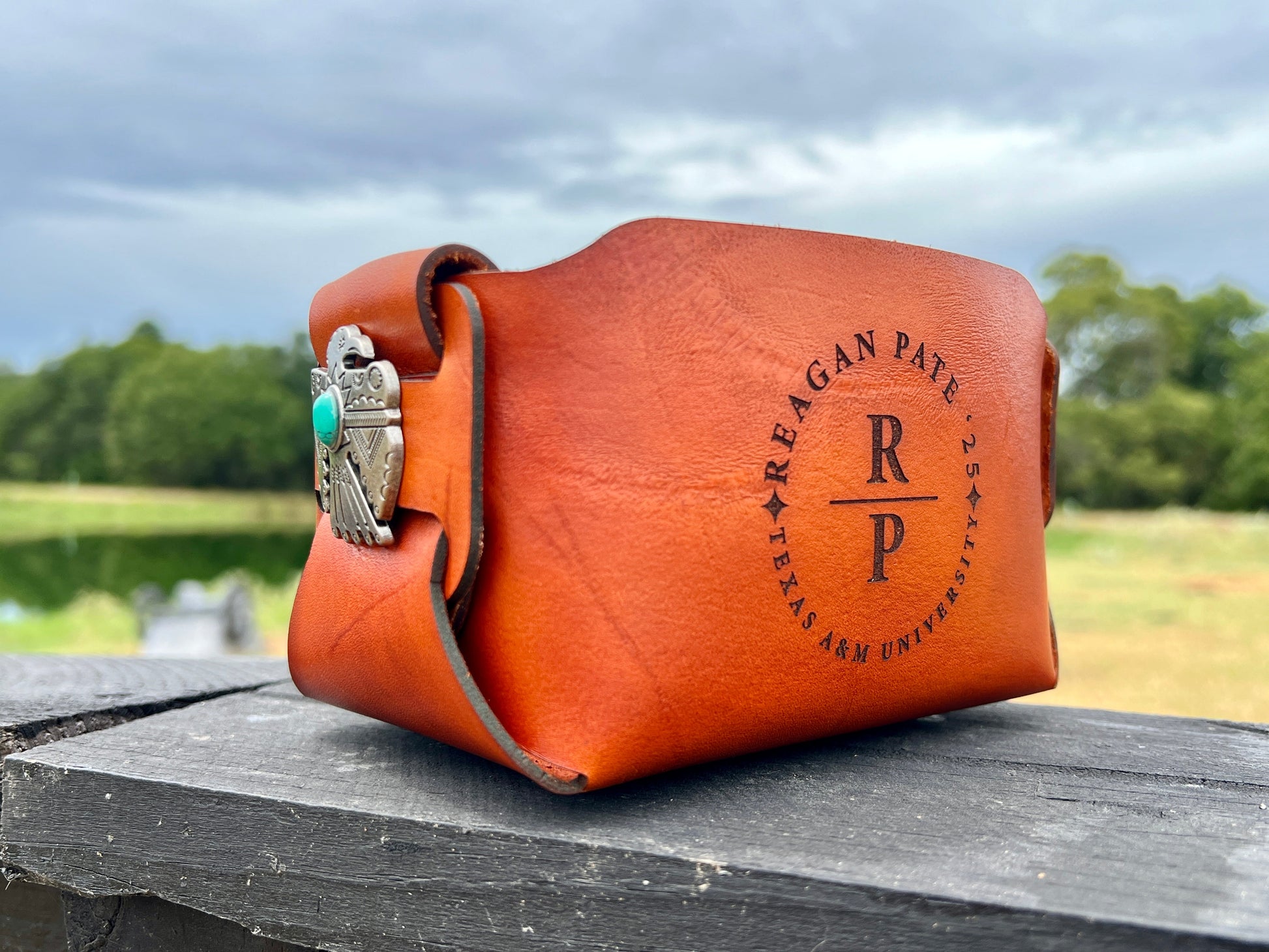 Leather Catch All - Leather Bucket - PateRanchCreations