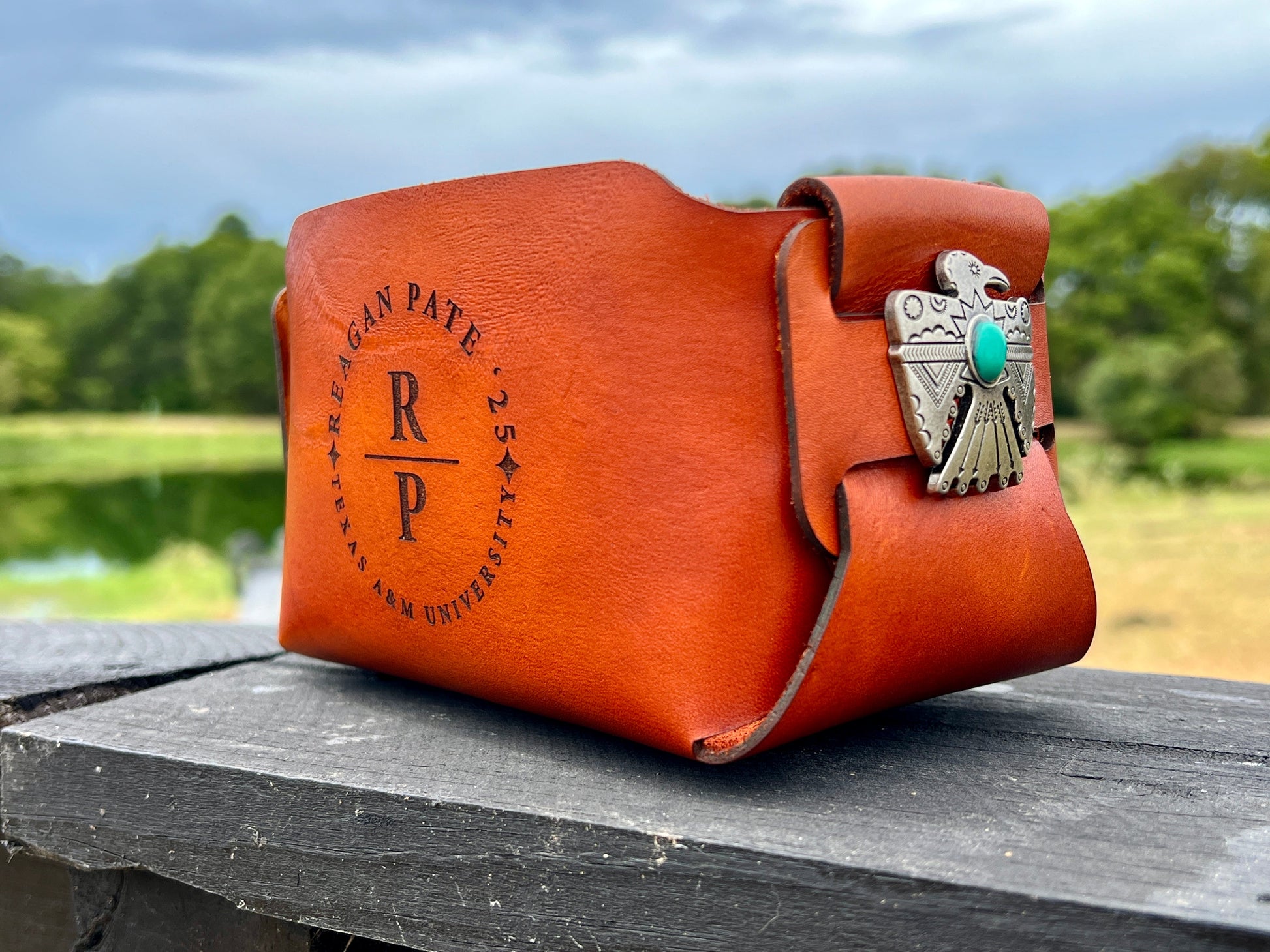 Leather Catch All - Leather Bucket - PateRanchCreations