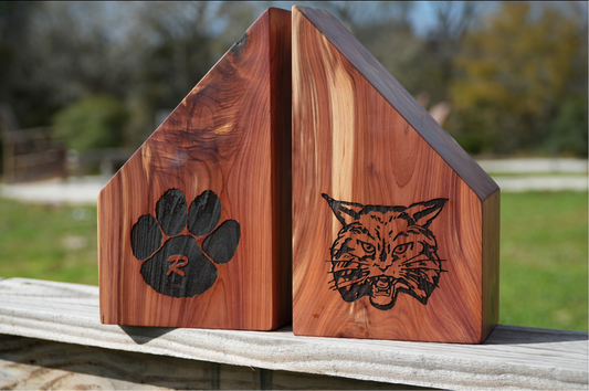 Cedar Wood Bookends / Award